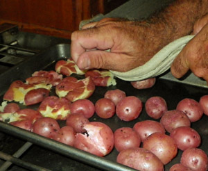 Crashing potatoes
