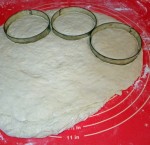 Cut dough with muffin rings, biscuit cutter or glass.