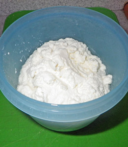 The rich ricotta recipe makes only a small amount.