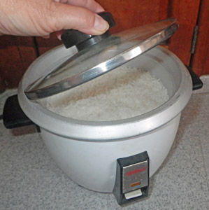 Given the right ration of liquid to rice the cooker produces perfect rice every time.